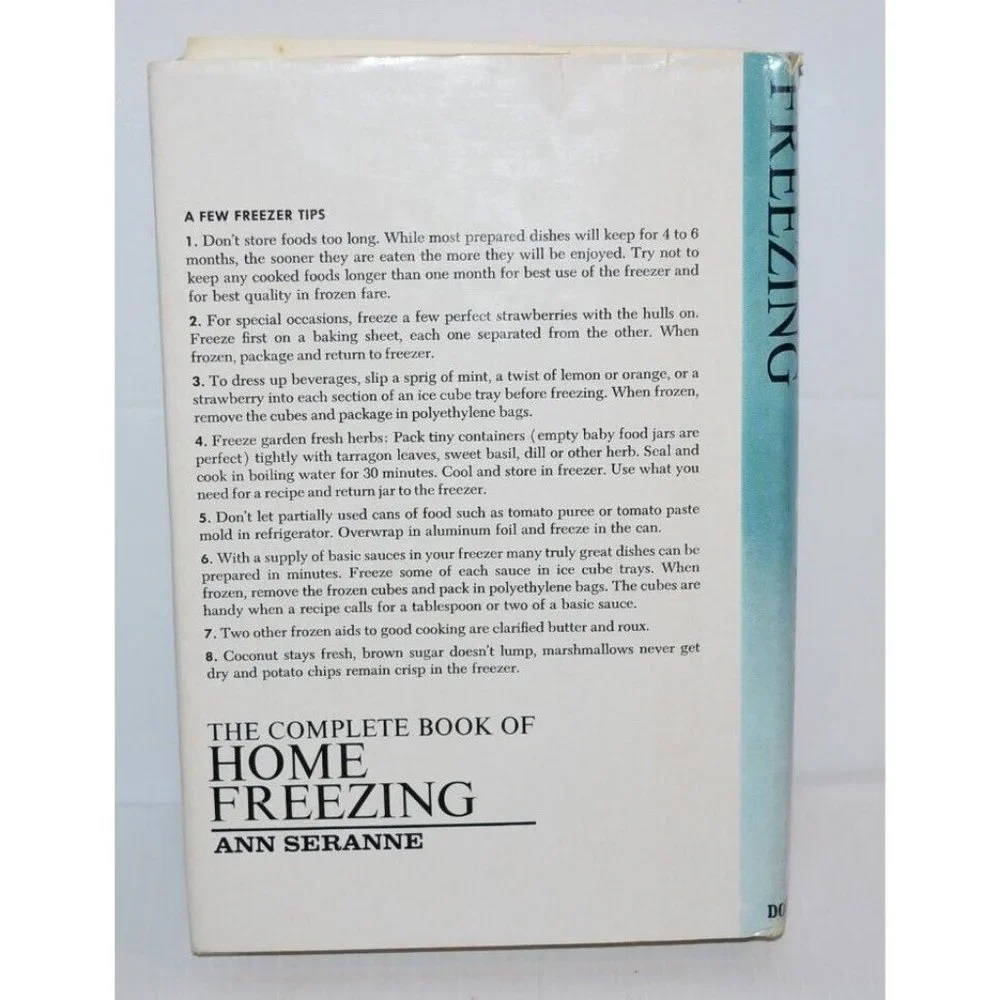 Complete Book of Home Freezing Ann Seranne 1966‎ preserve fresh foods Garden Vtg
